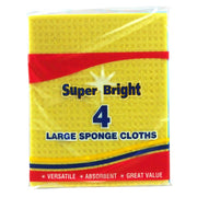 Superbright Large Sponge Cloths - Pack of 4