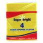 Superbright Sponge Cloths - Pack of 4