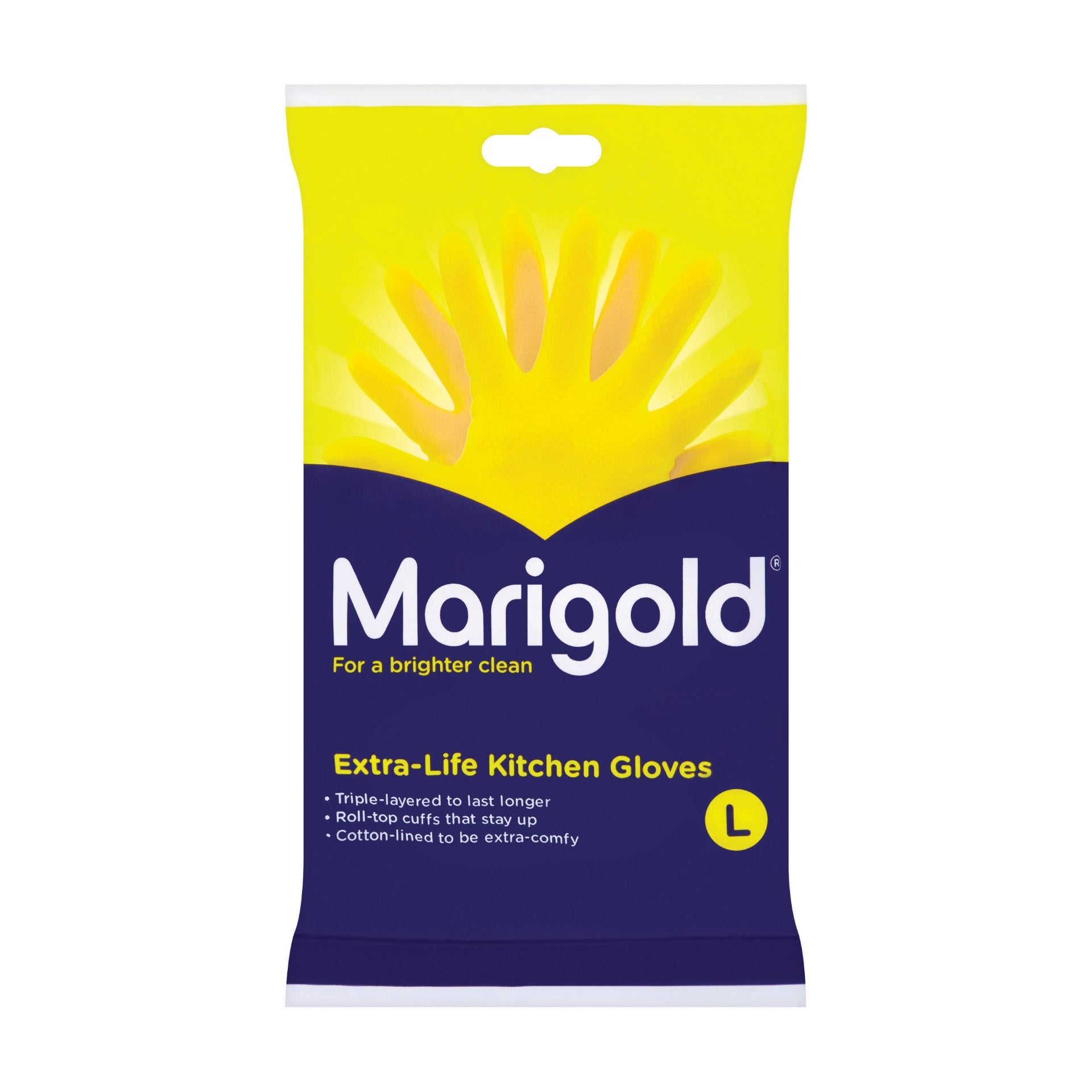 Large - Marigold Rubber Gloves Pair