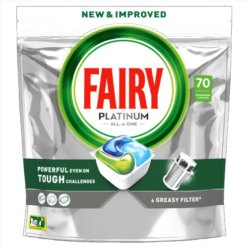 Fairy Platinum XXL Pack Dishwasher Tablets / Capsules  - 70 Pack
