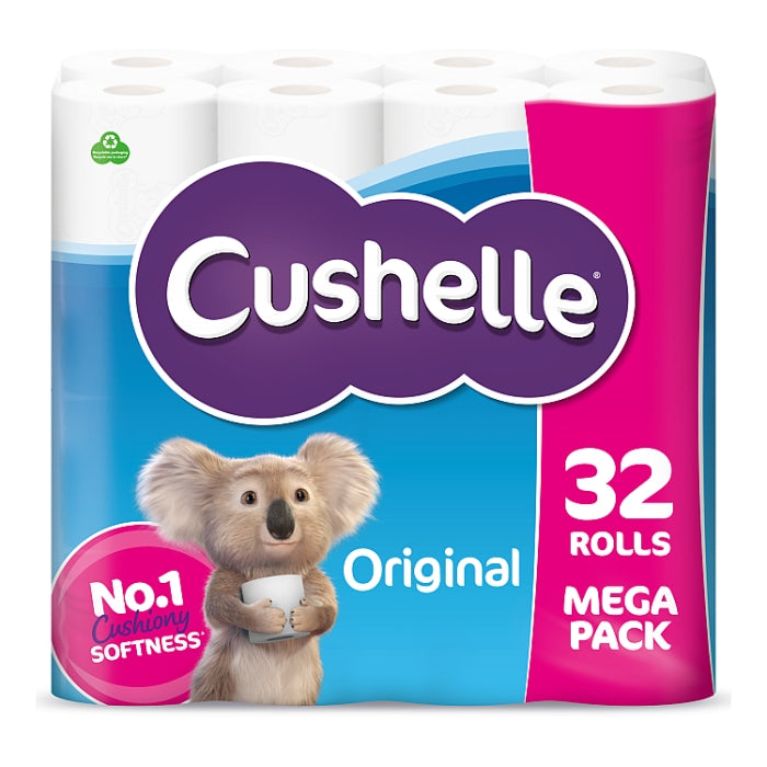 Cushelle Toilet Roll White XXL Mega Pack (32 Pack)