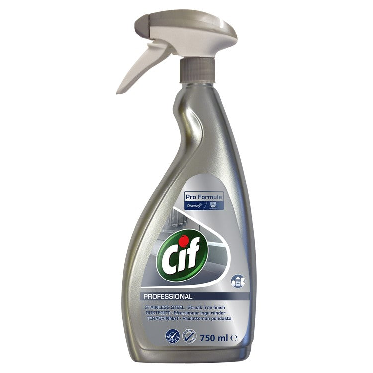 Cif Professional Stainless Steel Cleaner Trigger Spray 750ml