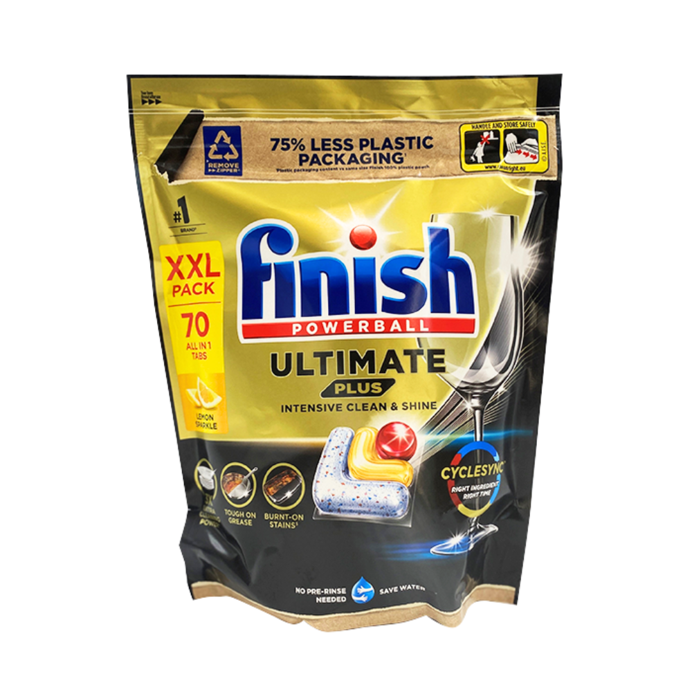 Finish - Ultimate All In One Dishwasher Tablets - 70's (Lemon)