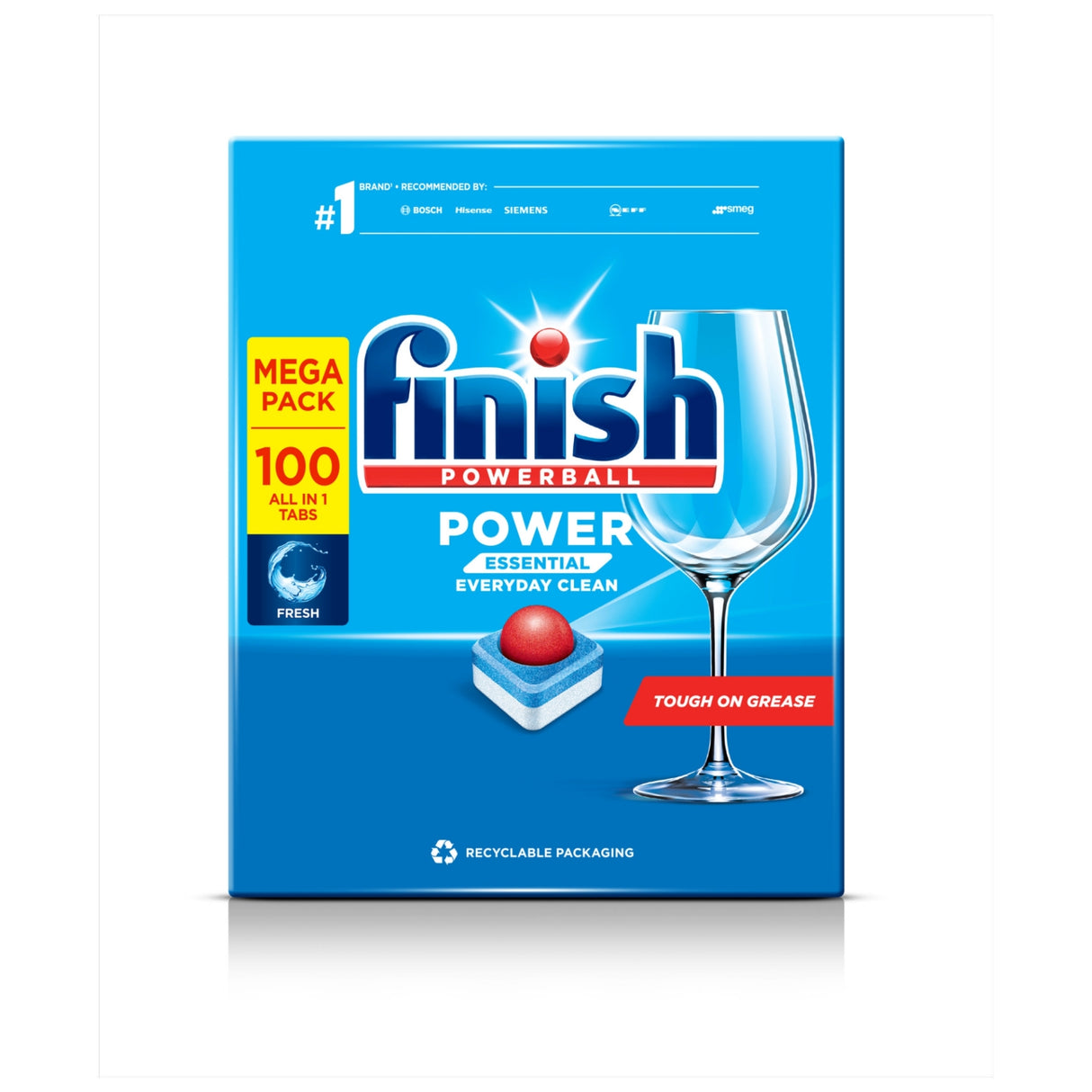 Finish Dishwasher Tablets Power Essential Fresh 100's