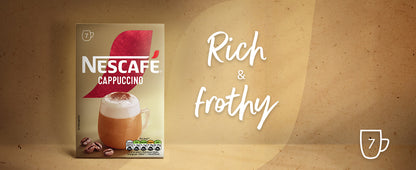 Nescafe Cappuccino Instant Coffee Sachets - Pack of 7