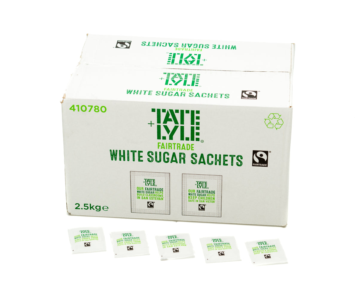 Tate & Lyle Fairtrade White Sugar Sachets - 2.5g (Box of 1000)