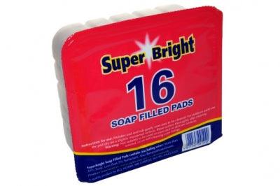 Super Bright Soap Filled Pads - 16 Pack - Vending Superstore