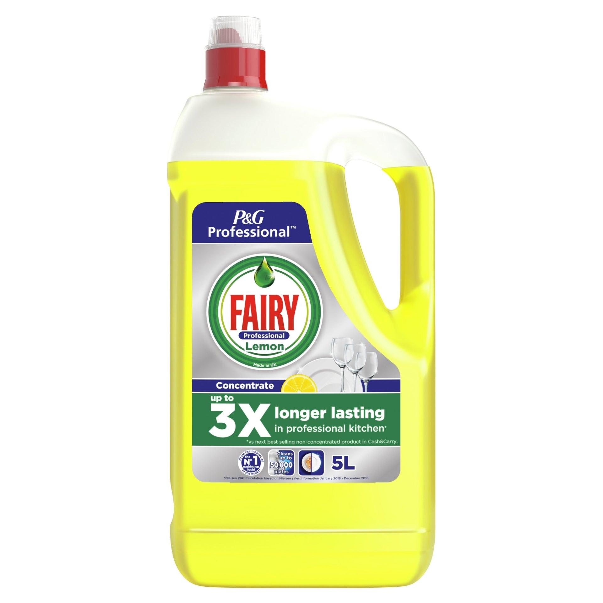 Fairy Professional Washing Up Liquid - Lemon 5 Litre - Vending Superstore