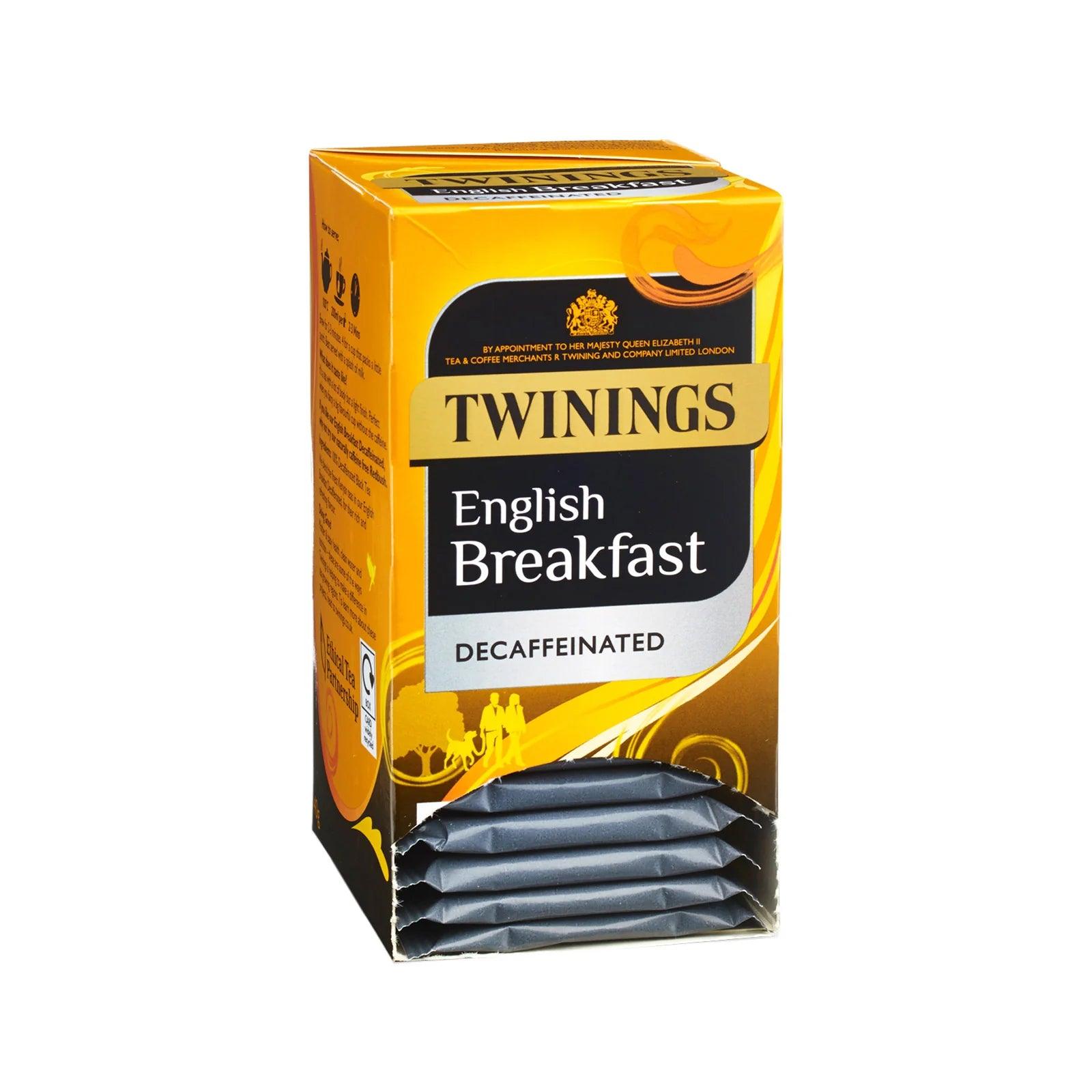 Twinings English Breakfast Decaffeinated Envelope Tea Bags - 20 Bags - Vending Superstore