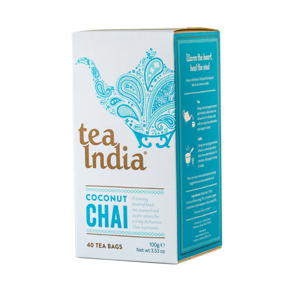 Tea India - Coconut Chai Tea Bags - (Pack of 40)