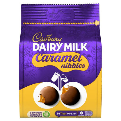 Cadbury Dairy Milk Caramel Nibbles Chocolate Bag - 85g (Pack of 10)