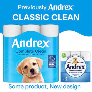 Andrex Complete Clean Toilet Roll 2-Ply - 24 Pack