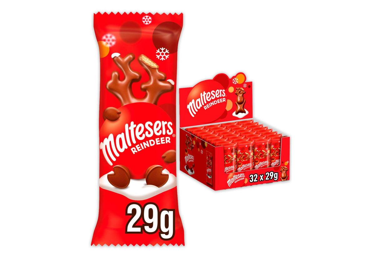 Maltesers Reindeer Chocolate Christmas Treat 29g (Box of 32)