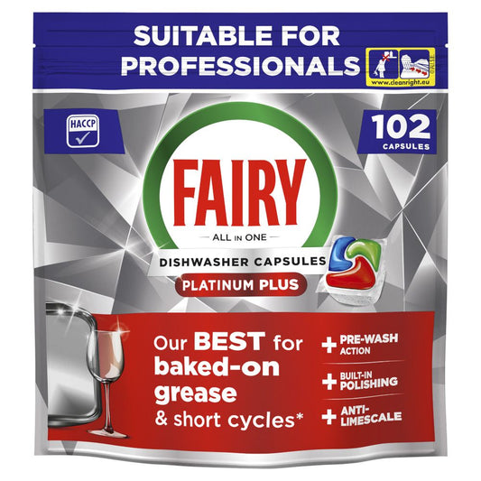 Fairy Professional Platinum Plus Dishwasher Tablets - Pack of 102