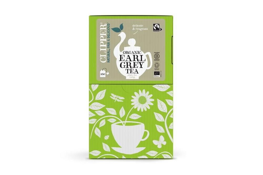 Clipper Tea: Organic Fairtrade Earl Grey Envelope Tea Bags - Individually Wrapped - (Box of 250)