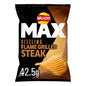 Walkers Max Sizzling Flame Grilled Steak Ridged Crisps 42.5g (Box of 24)
