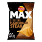 Walkers Max Sizzling Flame Grilled Steak Ridged Crisps 50g (Box of 24)
