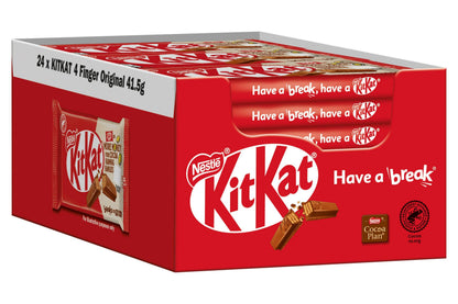 Kit Kat 4-Finger Bars - 41.5g (Box of 24)