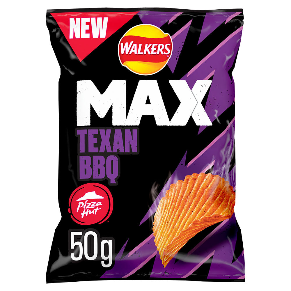 Walkers Max Texan Bbq Crisps 50g (Box of 24)