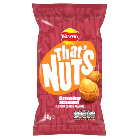 Walkers That's Nuts Smoky Bacon 40g (Box of 20)