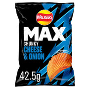 Walkers Max Cheese & Onion Crisps 42.5g (Box of 24)