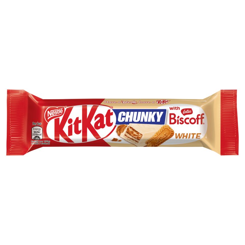 Kit Kat CHUNKY White Biscoff Chocolate Bar 42g (Box of 24)