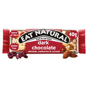 Eat Natural Dark Chocolate Almond and Cranberry Bar 40g - Pack of 12