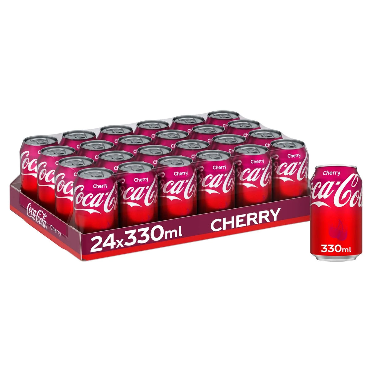 cherry coke専用 Cherry Coke Cans (Coca Cola) - 330ml (Pack of 24) – Vending
