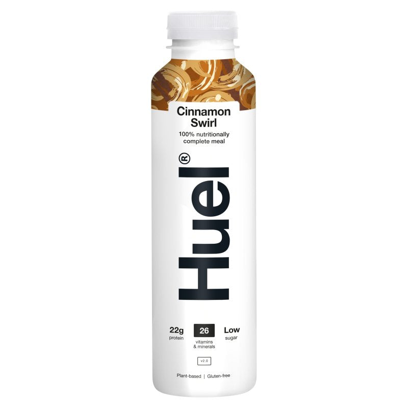Huel Complete Meal Drink – Cinnamon Swirl, 500ml (Pack of 8)