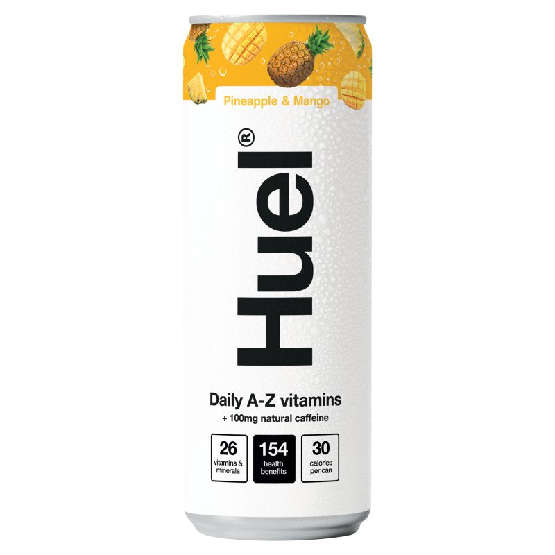 Huel Vitamin Drink : Sparkling Pineapple & Mango - 330ml (Pack of 12) (Copy)