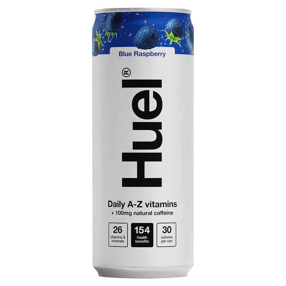 Huel Vitamin Drink : Sparkling Blue Raspberry - 330ml (Pack of 12)