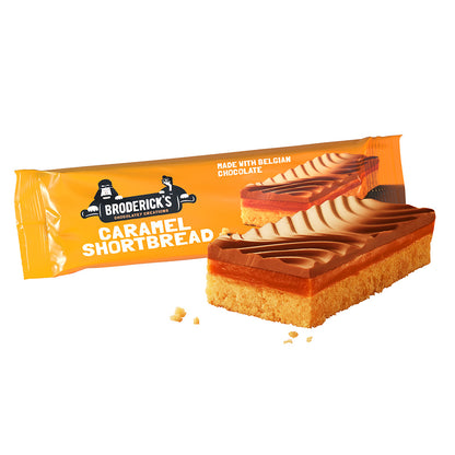 Broderick’s Belgian Chocolate Caramel Shortbread Bars - 50g (Box of 20)