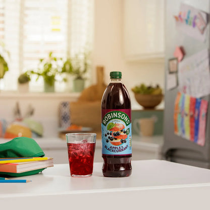 Robinsons Apple & Blackcurrant Single Strength Squash  - No Added Sugar | 1 Litre