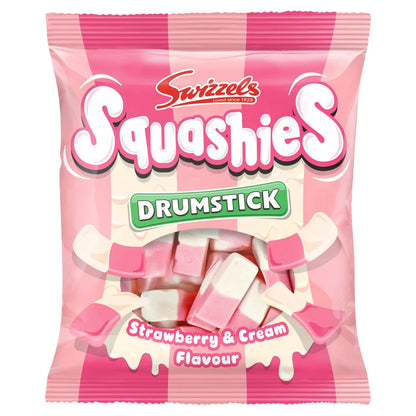 Swizzels Squashies Strawberries & Cream - 120g (Pack of 12)