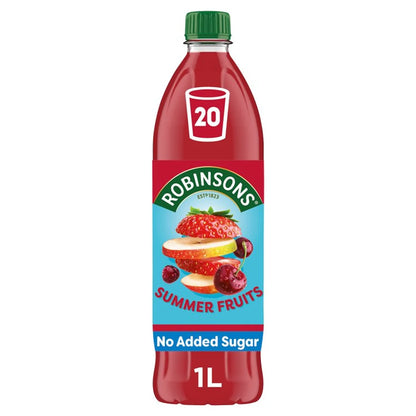 Robinsons Summer Fruits Single Strength Squash  - No Added Sugar | 1 Litre
