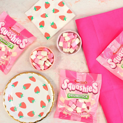 Swizzels Squashies Strawberries & Cream - 120g (Pack of 12)