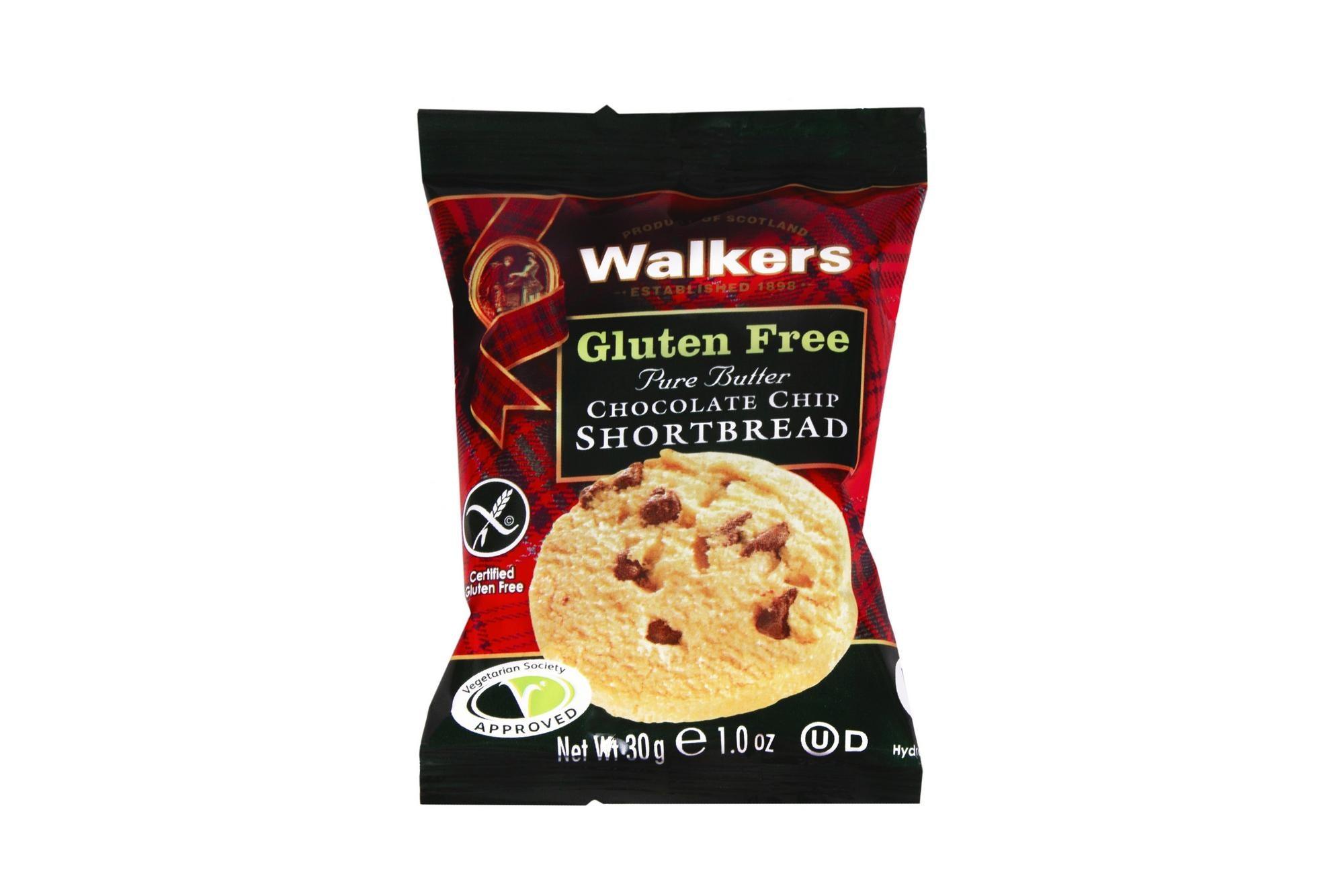 Walkers Individually Wrapped Gluten Free Chocolate Chip Shortbread - 60 Packs (TwinPacks) - Vending Superstore