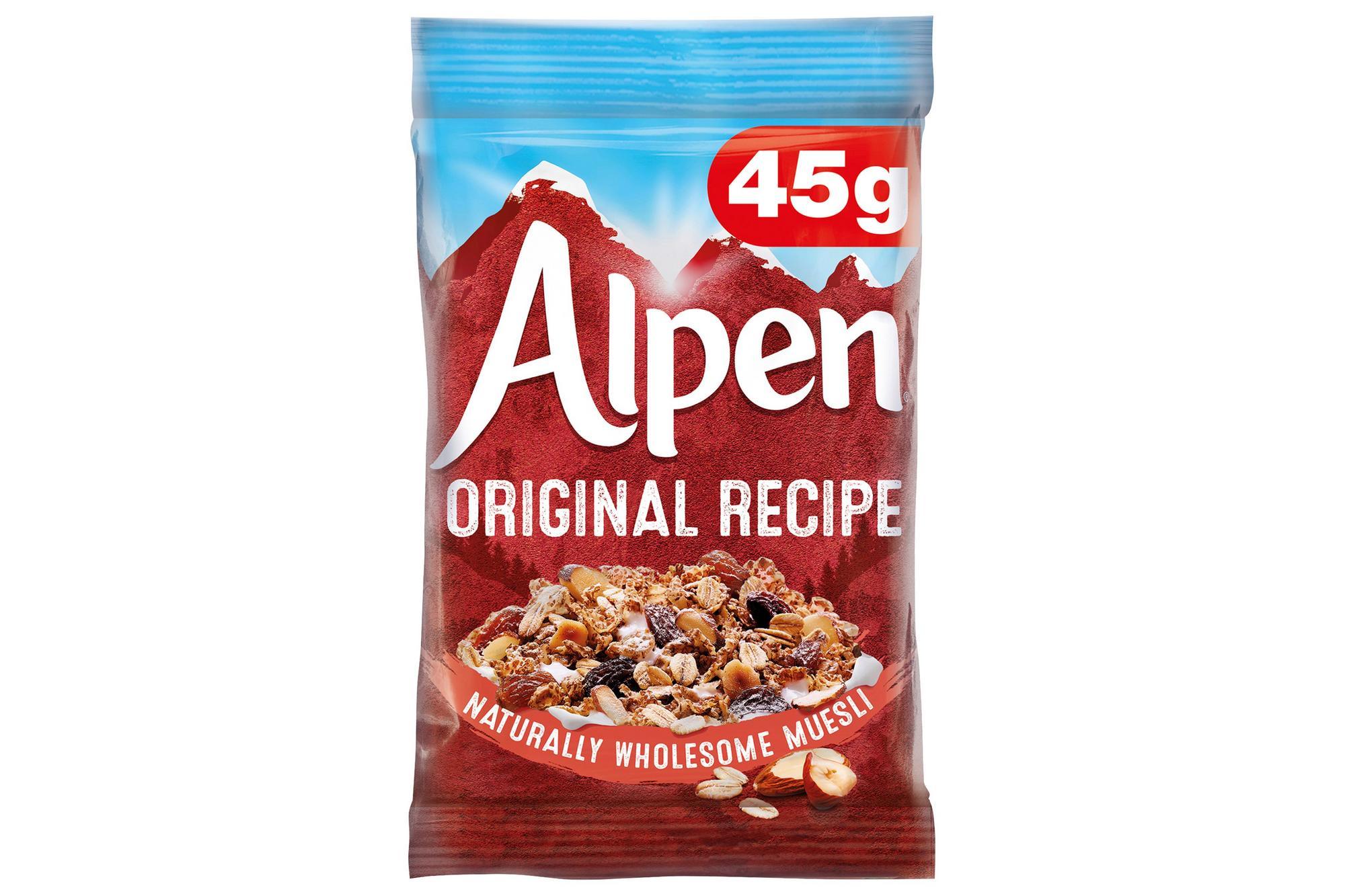 Alpen Muesli Original Individually Wrapped Portions / Sachets (30 x 45g) - Vending Superstore