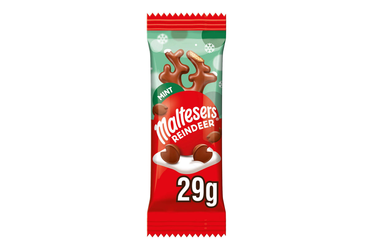 Maltesers Mint Reindeer Chocolate Christmas Treat 29g (Box of 32)