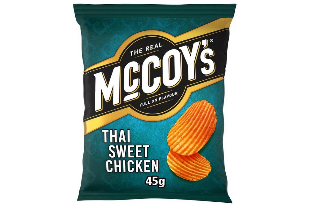 McCoy's Ridge Cut Thai Sweet Chicken Crisps 45g (Box Of 36)