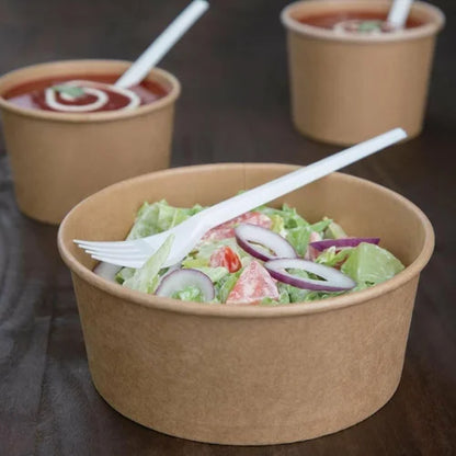 750ml Round Kraft Deli Bowls - Case of 300