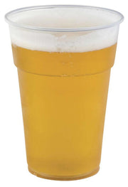 20oz Clear Plastic Pint Tumblers; Pint to LINE CE Marked rPET - (Box of 1000)