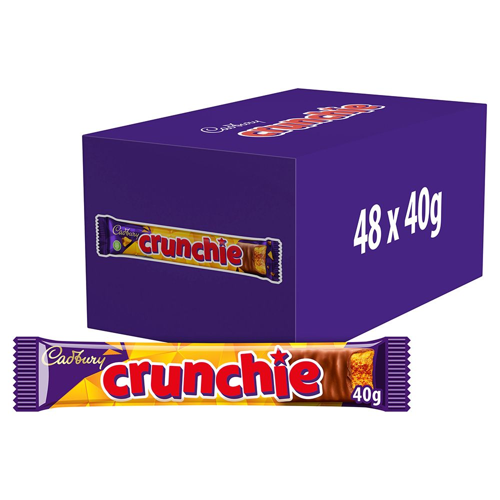 Cadbury Crunchie Chocolate Bars - Box of 48