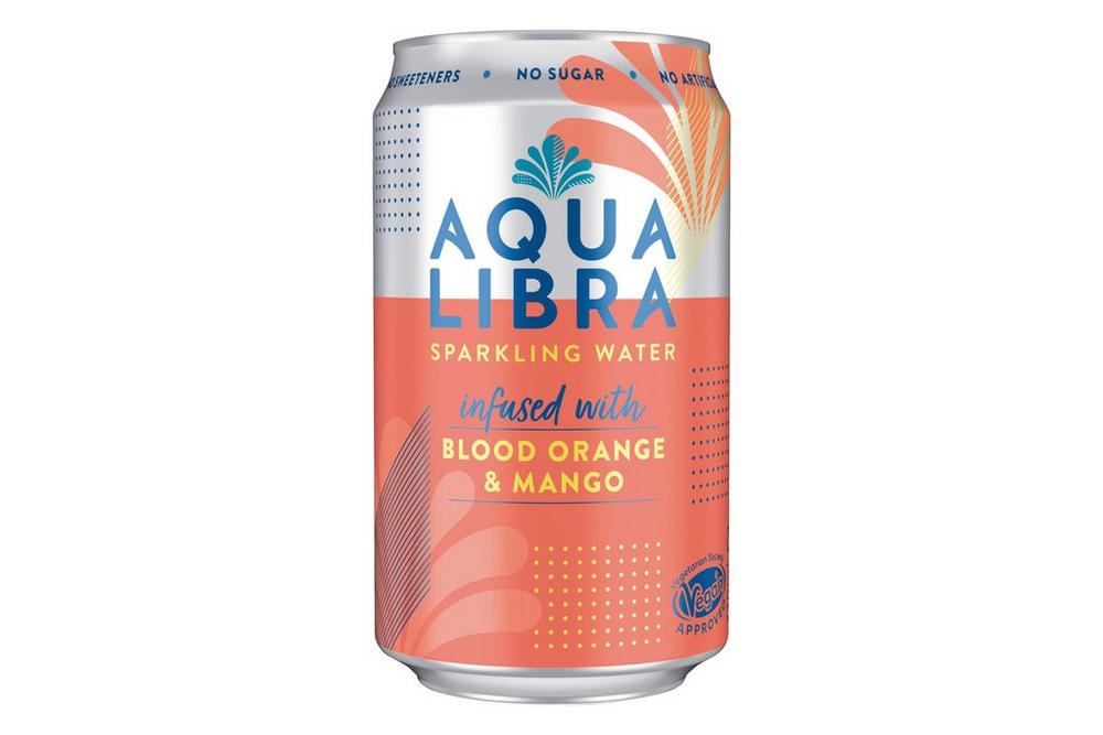 Aqua Libra Orange & Mango Sparkling Water Can 330ml (24 Pack)