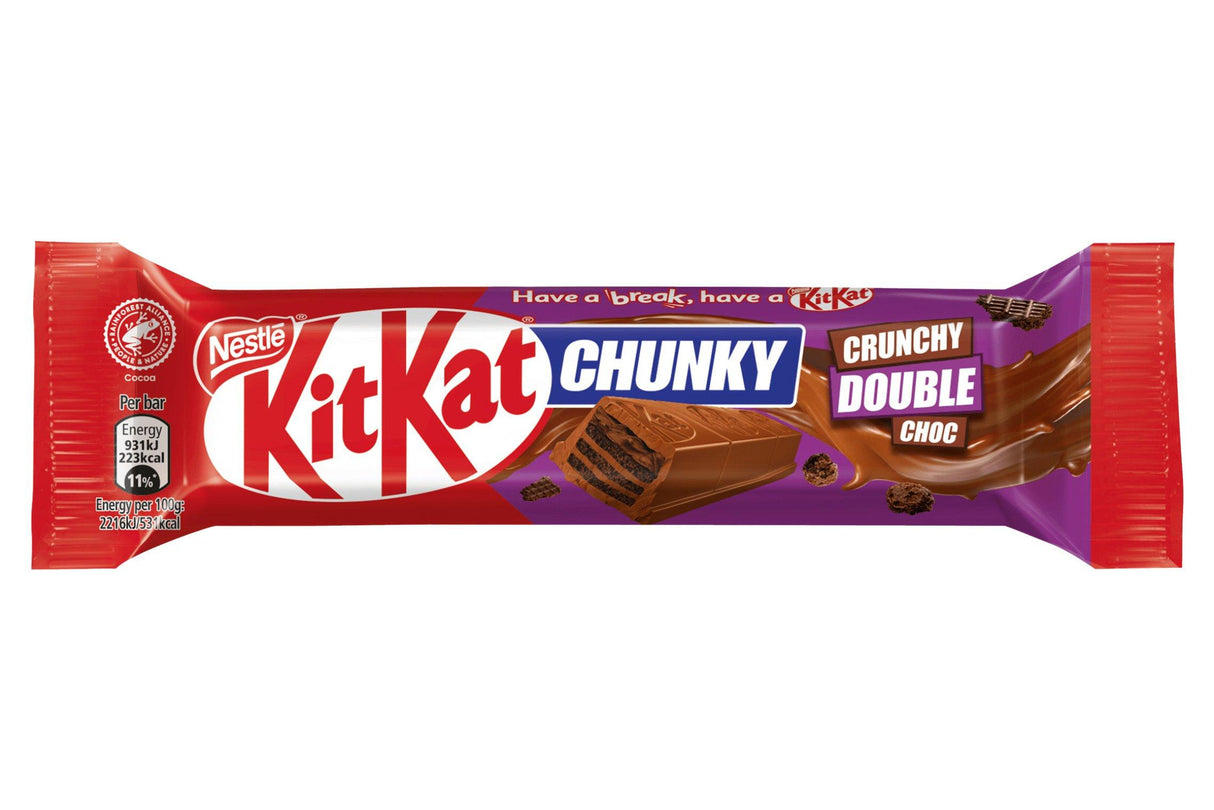 Kit Kat Chunky Crunchy Double Chocolate Milk Chocolate Bar - 42g (Box of 24)