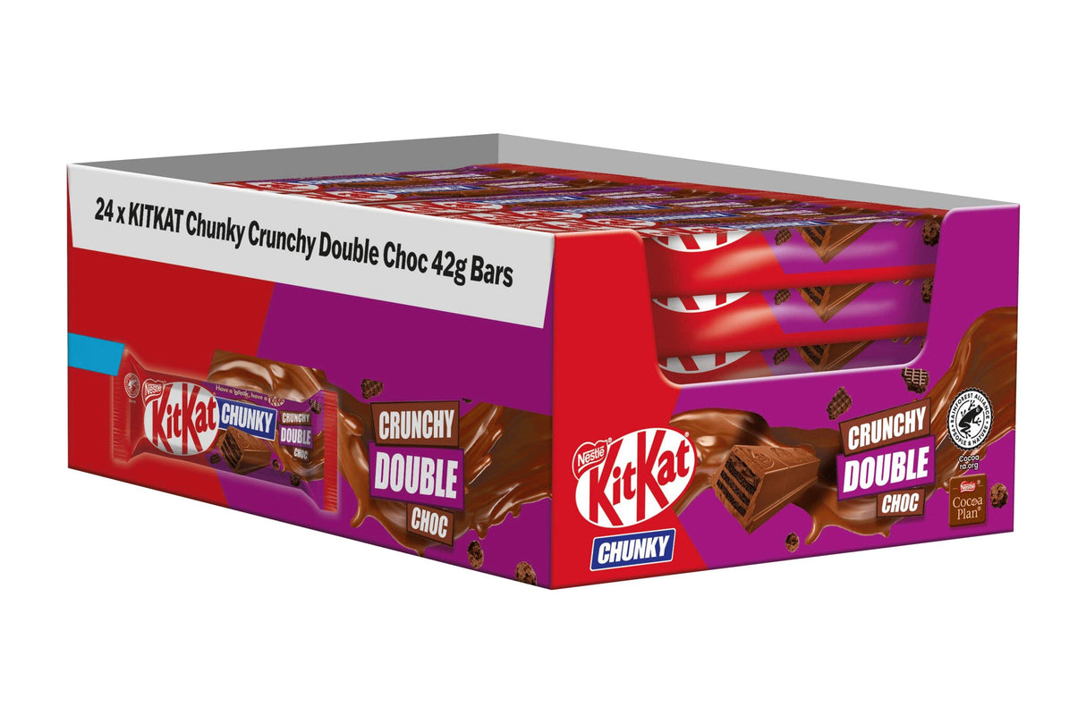 Kit Kat Chunky Crunchy Double Chocolate Milk Chocolate Bar - 42g (Box of 24)