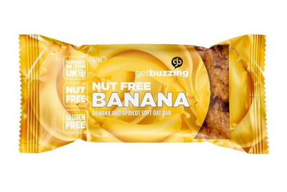 GetBuzzing Nut & Gluten Free Banana Flapjack Bar 62g - Box of 20