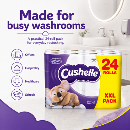 Cushelle Toilet Rolls – 24 Pack