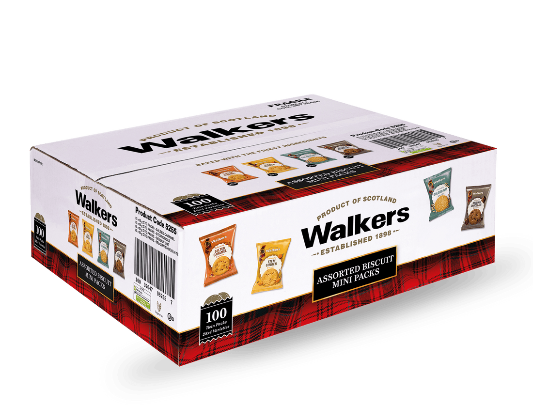 Walkers Individually Wrapped Biscuit Twin Packs 4 Varieties 100 Pa