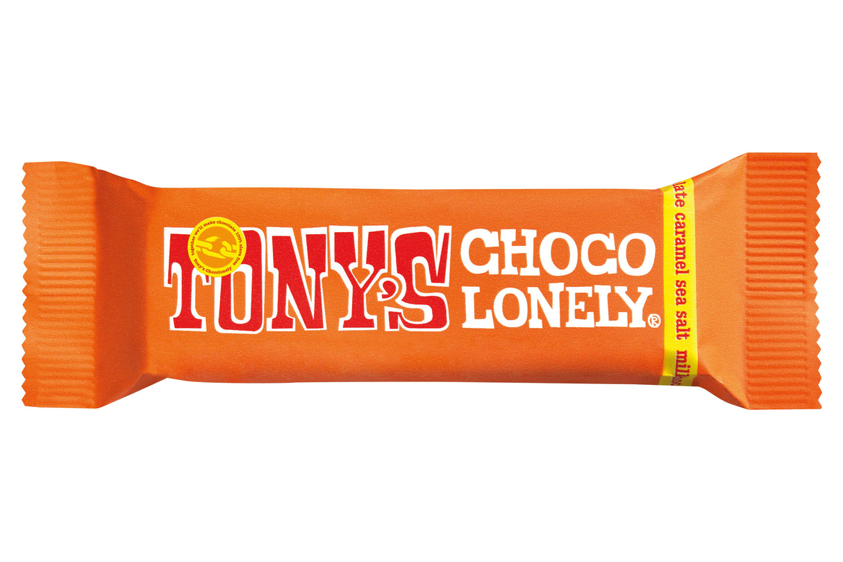 Tony's Chocolonely Milk Chocolate Caramel Sea Salt 35g Bar (Box of 35)